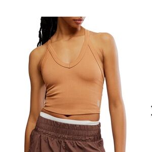 NWT Free People Movement|| All Clear V Neck Cami in Twig, Size XS/S Sports Bra